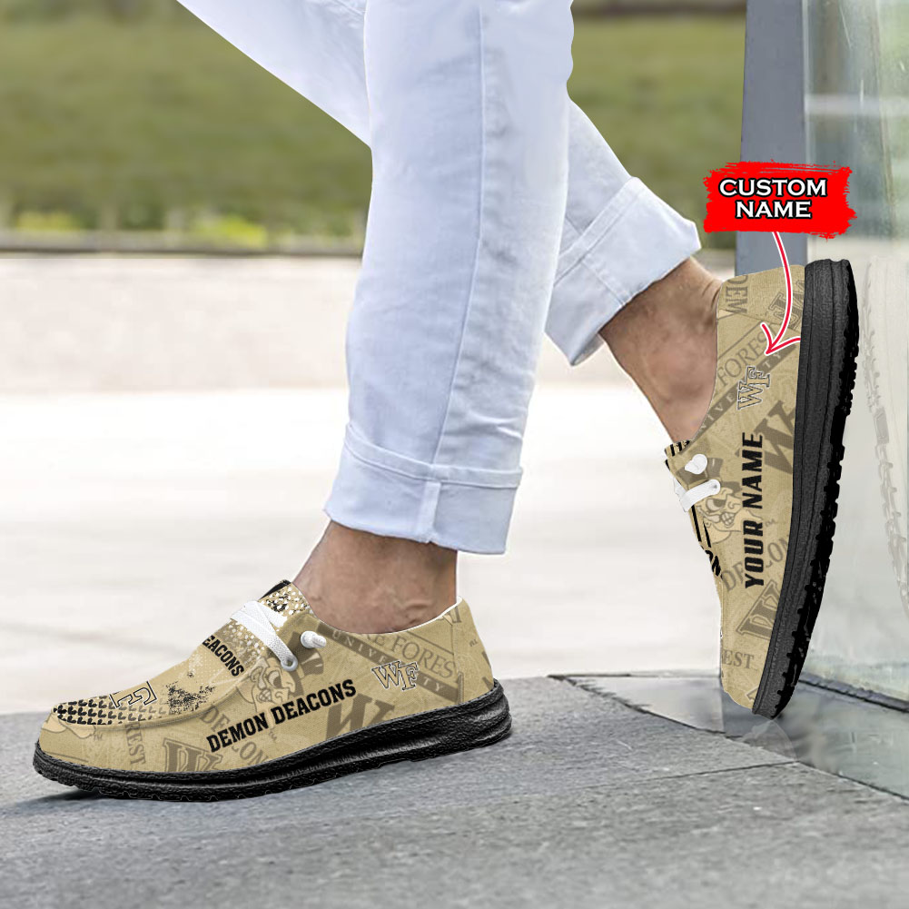 Wake Forest Demon Deacons personalisierte H-D-Sportschuhe – individuelles Namensdesign