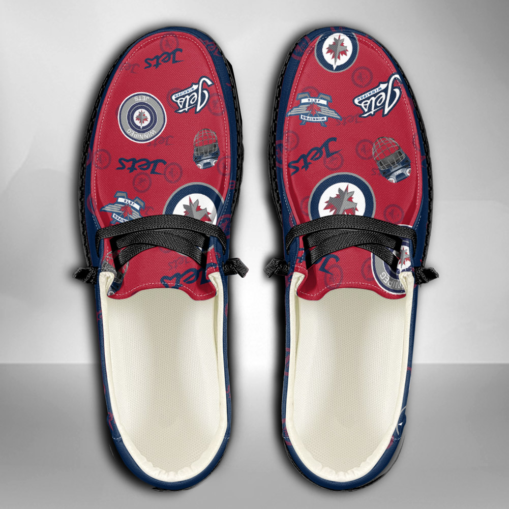 Winnipeg Jets H-D Shoes Wally Herren-Slipper zum Schnüren für Männer und Frauen